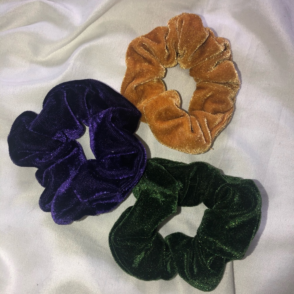 Velvet Scrunchies (Pack of 3)